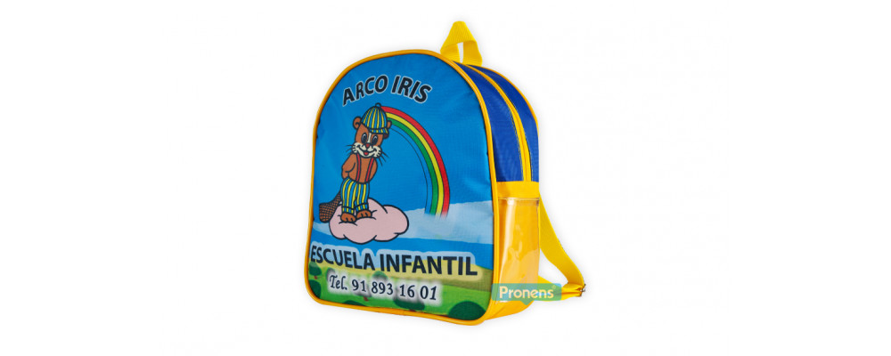 Mochilas escolares guardería personalizadas para escuela infantil Arco Iris