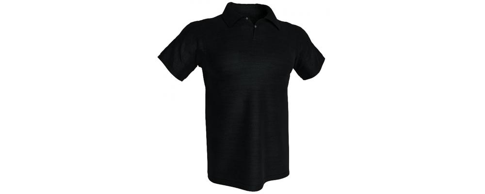 Polo negro con tu logo personalizado  - Polos personalizados Pronens