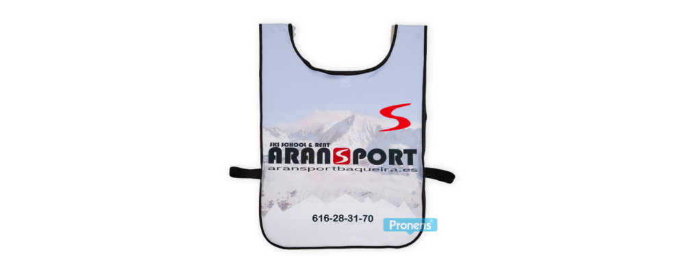 Fabricante peto esquí personalizado elásticos laterales para Aran Sport Baqueira