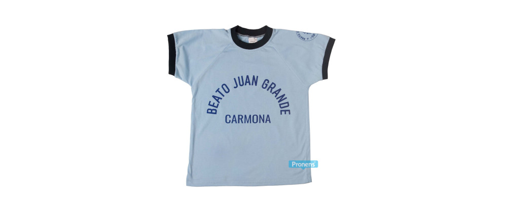 Fabricante de camisetas escolares de algodón con manga corta raglan personalizadas para uniformes escolares de colegios y clubs deportivos.