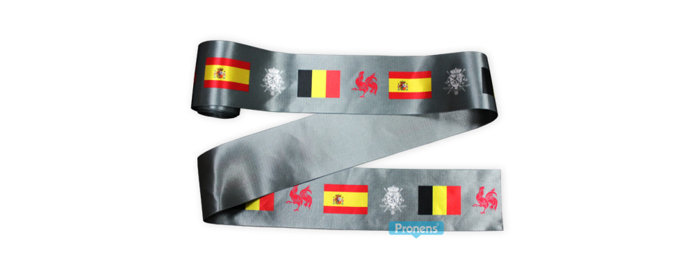 Fabricante cinta inauguración personalizada para inauguración embajada Bélgica en Madrid