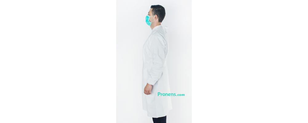 Manufacturer of Waterproof Protective Isolation Gowns with open back in EVA fabric COVID19 - side
