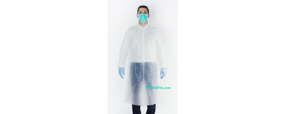 Fabricant textile de Robe d’isolement imperméable EVA pour hôpitaux, cliniques, entreprises et écoles en France - PRONENS