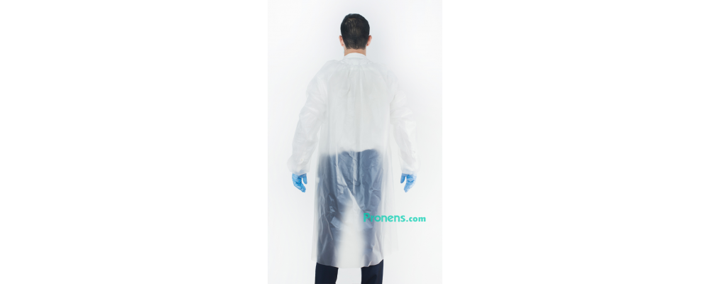 Manufacturer of Waterproof Protective Gowns in EVA fabric COVID19 - back