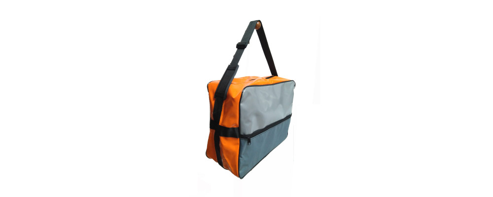 Fabricante bandolera reparto publicitario postal impermeable y personalizada - naranja gris