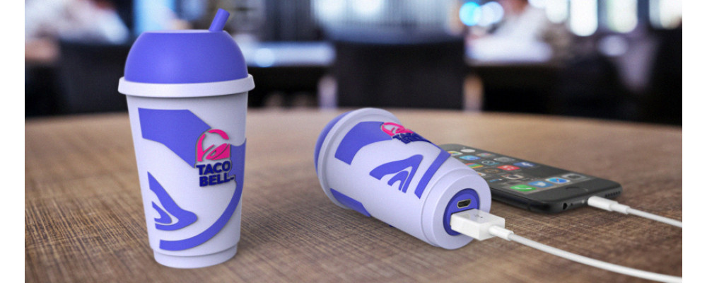 Fabricante Batería Power Bank personalizada en 3D para TacoBell