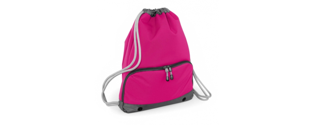 Bolsa mochila cremallera fuxia - Bolsas deporte personalizadas Pronens