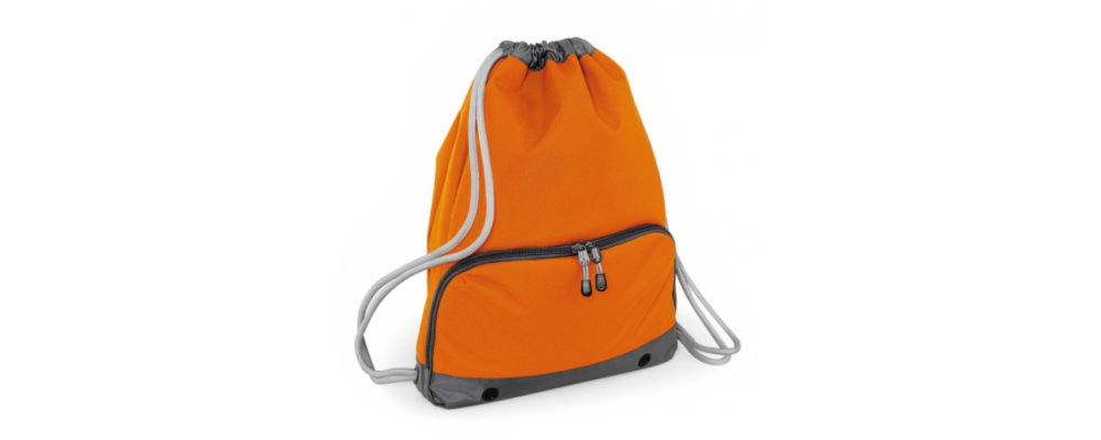 Bolsa mochila cremallera naranja - Bolsas deporte personalizadas Pronens