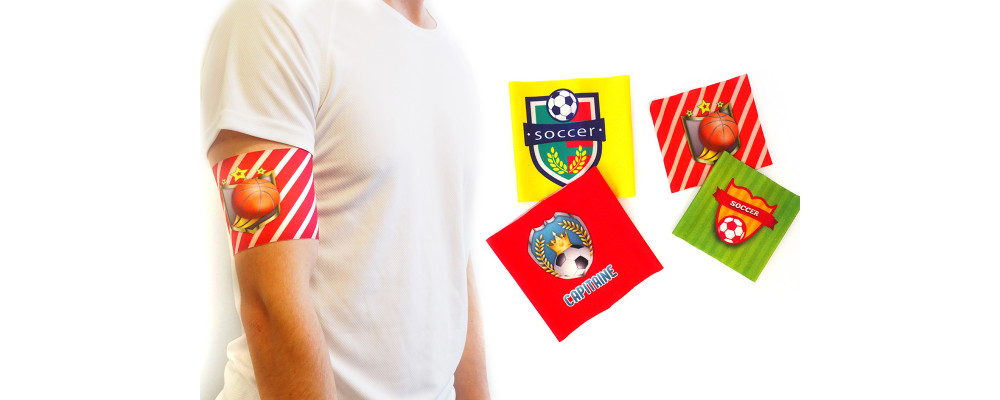 Brazaletes deportivos elásticos de capitán en alta calidad personalizados
