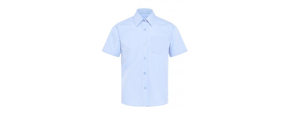 Camisa escolar azul manga corta - camisas escolares Pronens