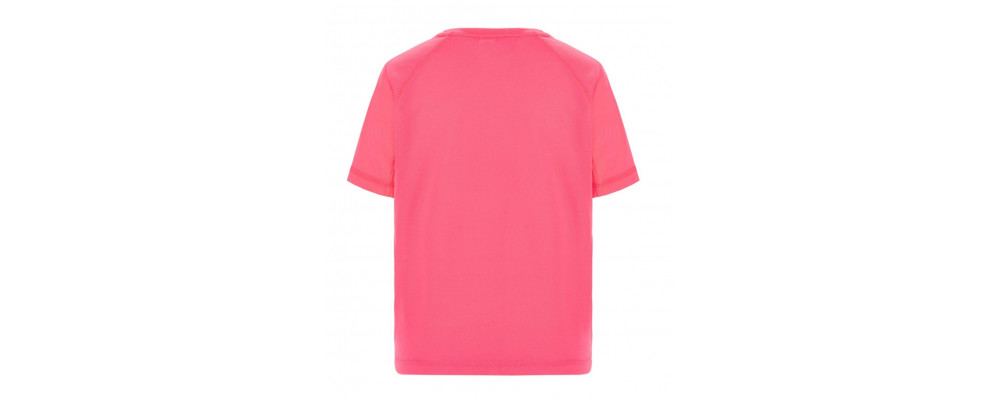 Camiseta técnica infantil personalizada rosa espalda