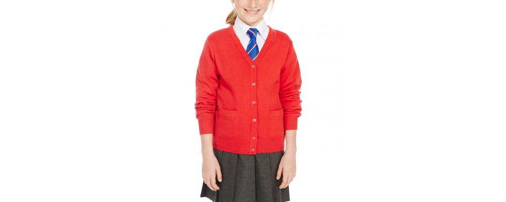 Cardigan escolar rojo - Uniformes escolares Pronens