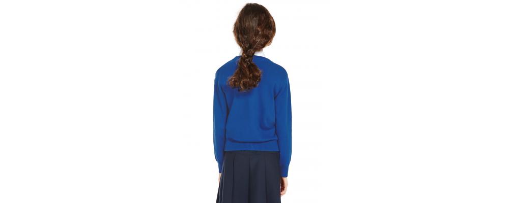 Espalda Cardigan escolar azulon - Uniformes escolares Pronens