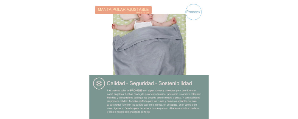 Fabricante manta polar bebé personalizada para colegios y guarderías - modelo