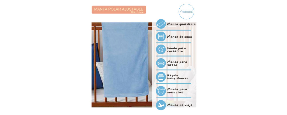 Fabricante manta polar bebé personalizada para colegios y guarderías - usos
