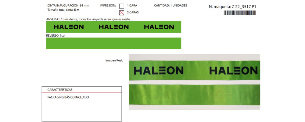 Fabricante cintas inauguración personalizadas para Haleon