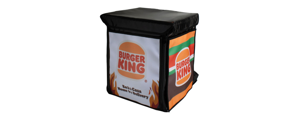 Mochila isotérmica delivery para reparto de comida con lienzo extraíble personalizado