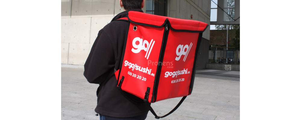 Fabricante mochila térmica reparto personalizada Delivery Bag para Sushi Go