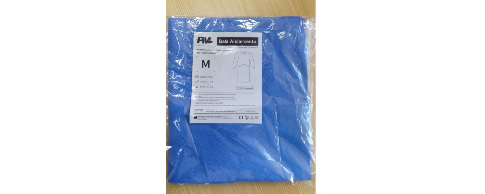  packaging Disposable isolation gown made of waterproof and resistant non-woven fabric
