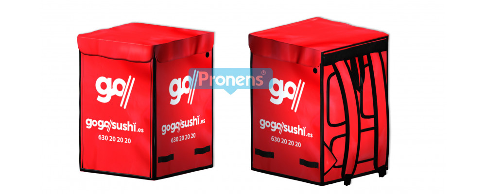Mochila térmica reparto a domicilio personalizada color rojo 3020 Delivery Bag para Sushi Go