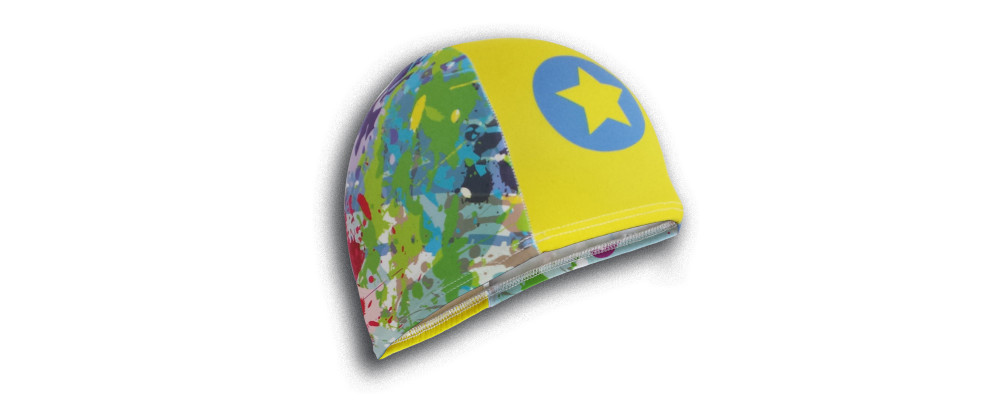 Gorros de natación de lycra personalizados para piscinas, clubs deportivos, colegios, gimnasios, hoteles - amarillo