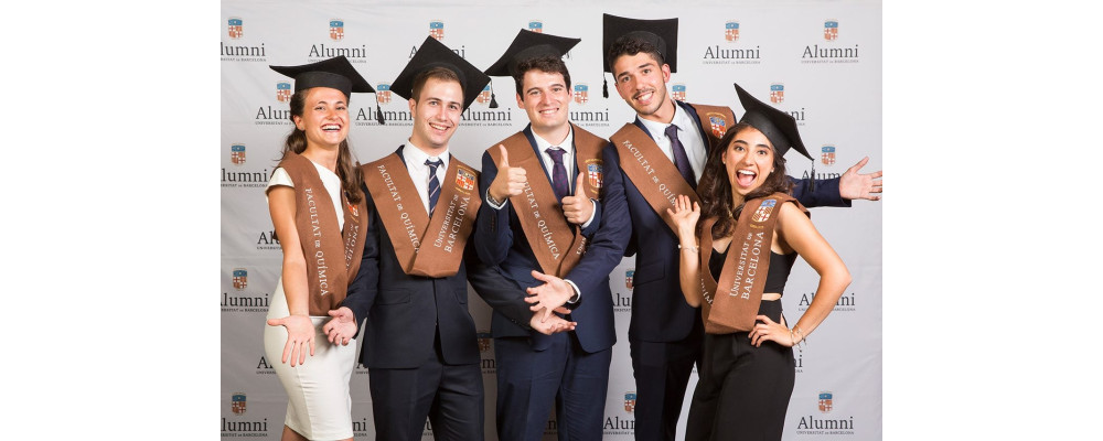 Fabricante bandas de graduación de fieltro con logo bordado - Banda graduación fieltro marrón