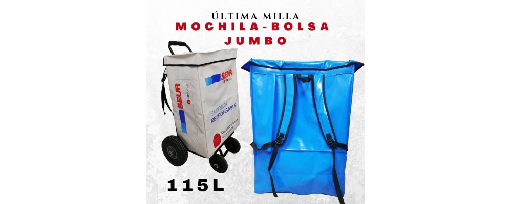 Bolsa para carro reparto y carretilla con asas para llevar como mochila - Bolsa carro reparto Seur