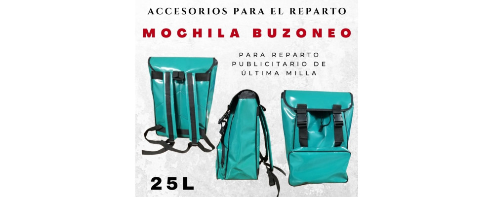 Fabricante mochila buzoneo para reparto publicitario y ultima milla