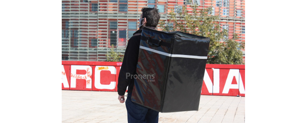 Mochila delivery reparto paquetes a domicilio 45x57x75 cm medidas modelo mochila de Amazon