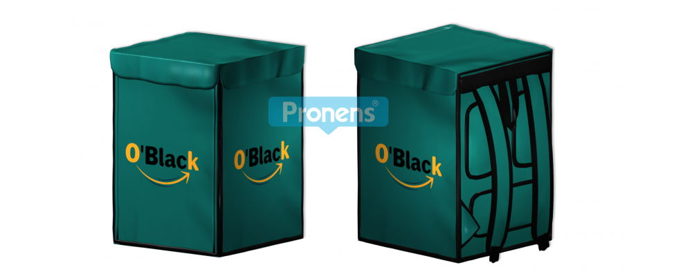 Mochila térmica reparto a domicilio personalizada color verde 6026 Delivery Bag para Oblack