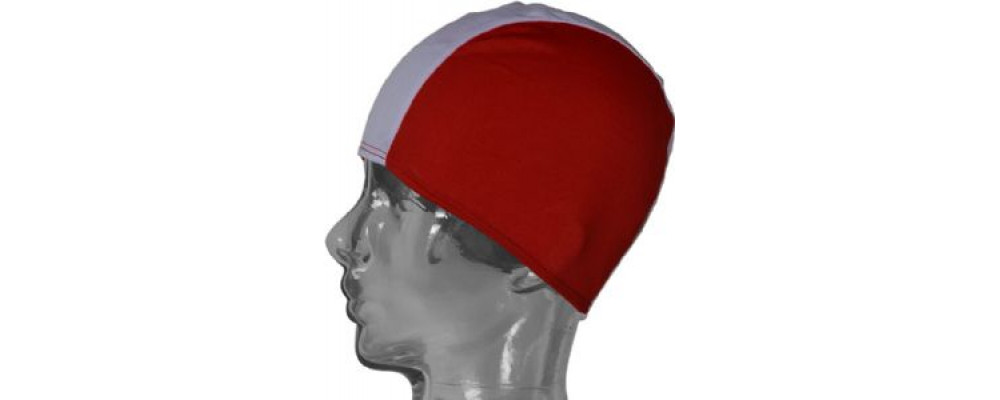 Fabricante gorros piscina infantil rojo y blanco para colegios y escuelas infantiles