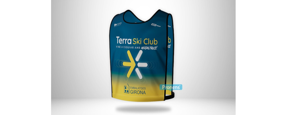 Peto dorsal escuela de esquí con cintura elástica para Terra Ski Club pronens