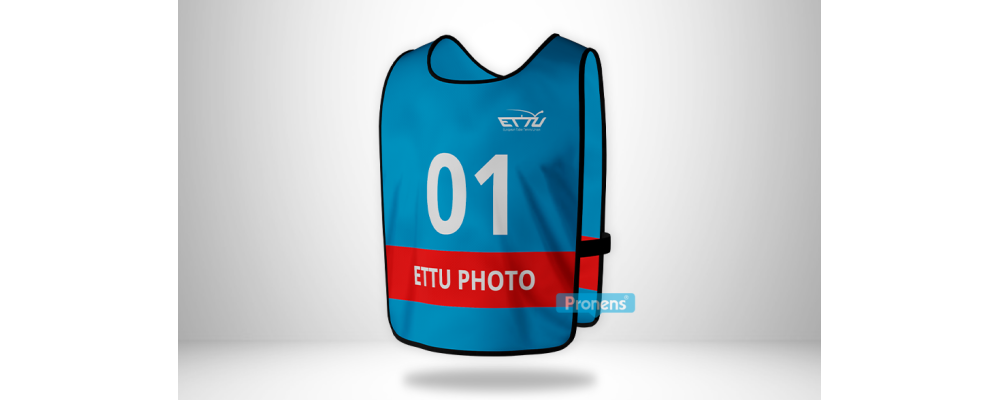Peto identificativo personalizado para eventos, prensa, fotógrafos para European Table Tennis Union Luxembourg