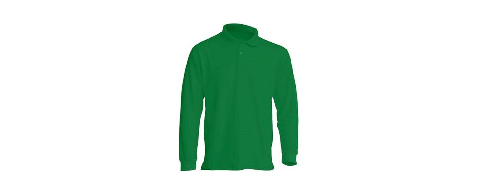 Polo manga larga verde personalizado - Uniformes guardería Pronens