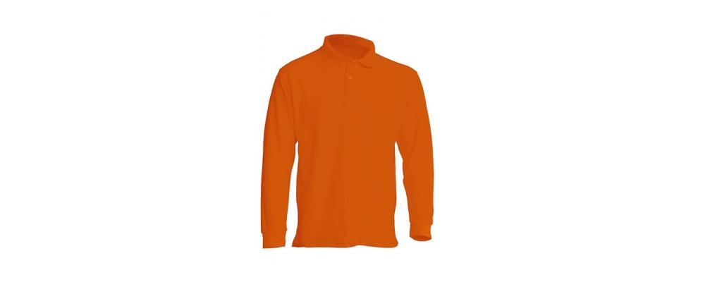 Polo manga larga naranja personalizado - Uniformes guardería Pronens