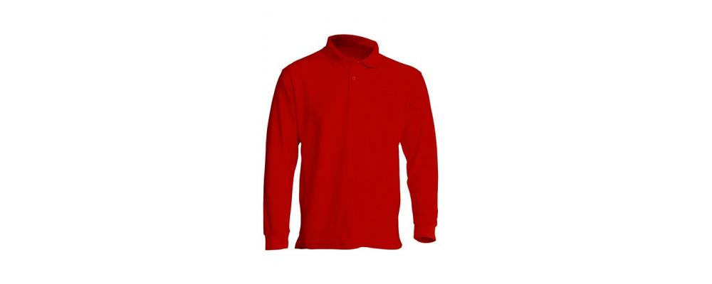 Polo manga larga rojo personalizado - Uniformes guardería Pronens