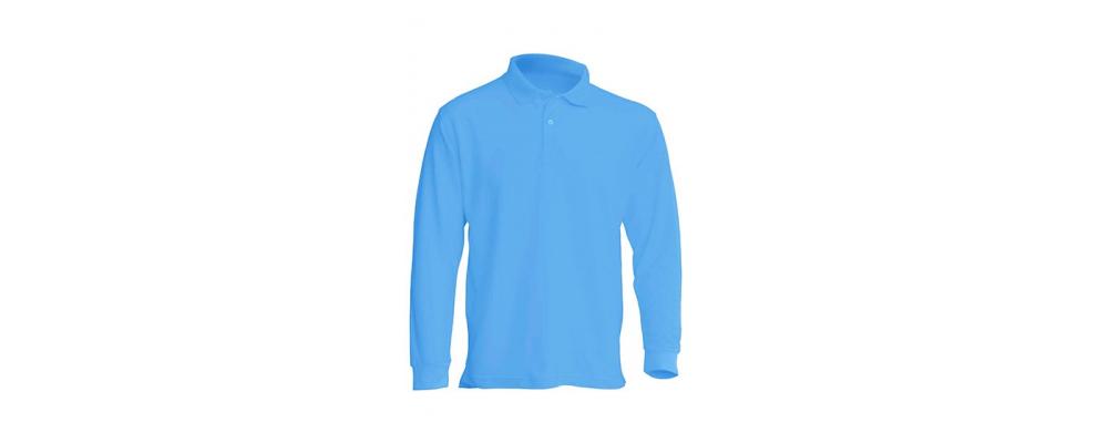 Polo manga larga azul celeste personalizado - Uniformes guardería Pronens