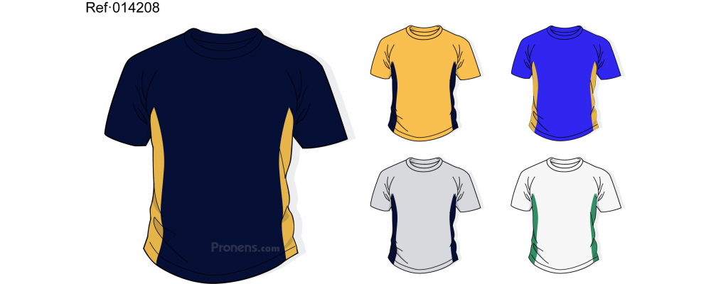 Camiseta escolar personalizada para uniformes escolares de colegios Ref.014208 - Camisetas escolares Pronens