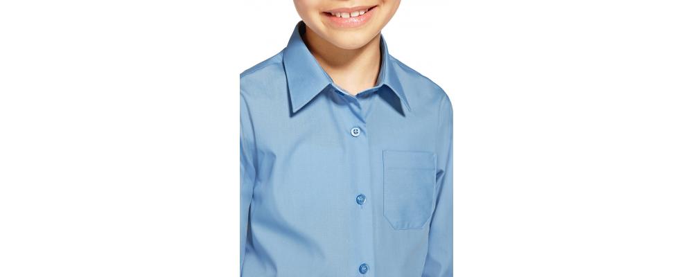 Cuello Camisa colegial azul - camisas escolares Pronens