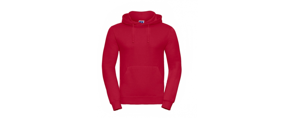 Sudadera capucha roja personalizada - Uniformes educadoras infantiles Pronens