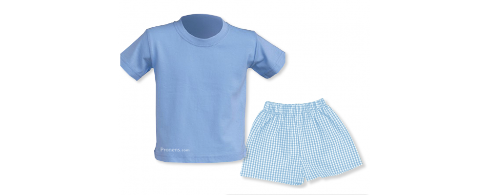 Conjunto verano azul escuela infantil - Uniformes escuela infantil Pronens