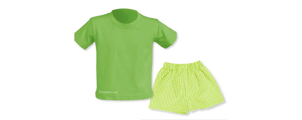 Conjunto verano pistacho escuela infantil - Uniformes escuela infantil Pronens