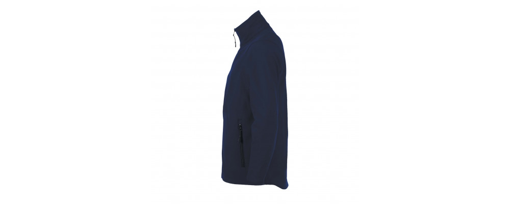 Chaqueta de Softshell personalizada azul marino lateral