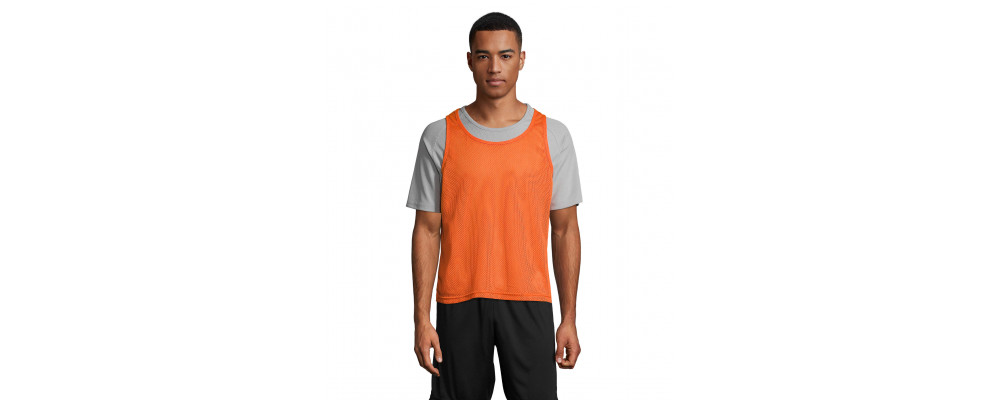 Orange Fabricant textile de Dossard sport maille perforée personnalisés pour écoles et clubs sportifs en France - PRONENS