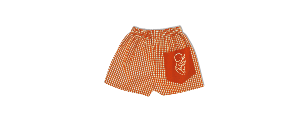 pantalon cuadro naranja guardería - uniformes escolares guarderías 