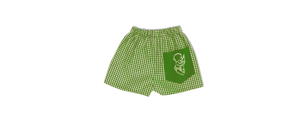 pantalon cuadro pistacho guardería - uniformes escolares guarderías