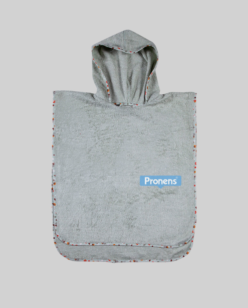 albornoz poncho infantil rizo bambú