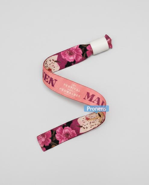 Fabricante de pulseras de tela con cierre inviolable para control de acceso de conciertos y festivales musicales