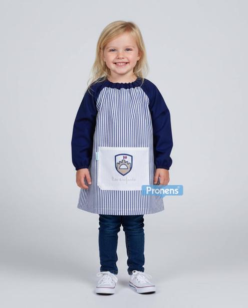 batas babis escolares guardería goma mangas popelín