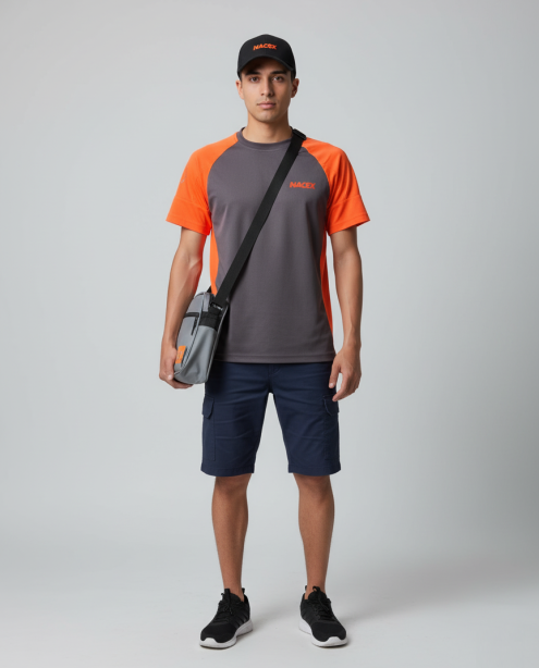 Fabricante de camiseta técnica transpirable totalmente personalizadas para empresas de reparto